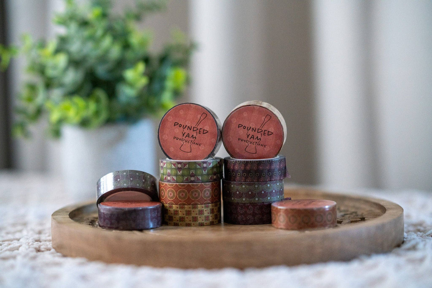 Pounded Yam Productions - African Print Ankara Inspired Washi Tape - Red Blossom