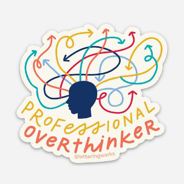 Lettering Works - Professional Overthinker Sticker