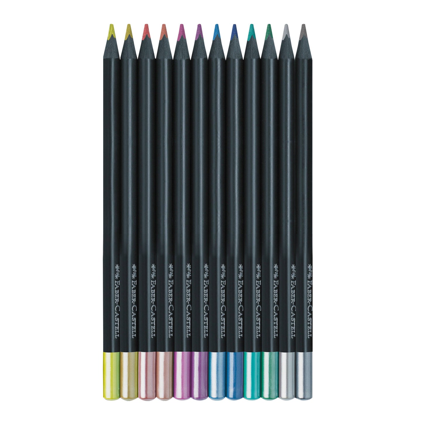 Faber-Castell - Black Edition Metallic Color Pencils 12 Count Set
