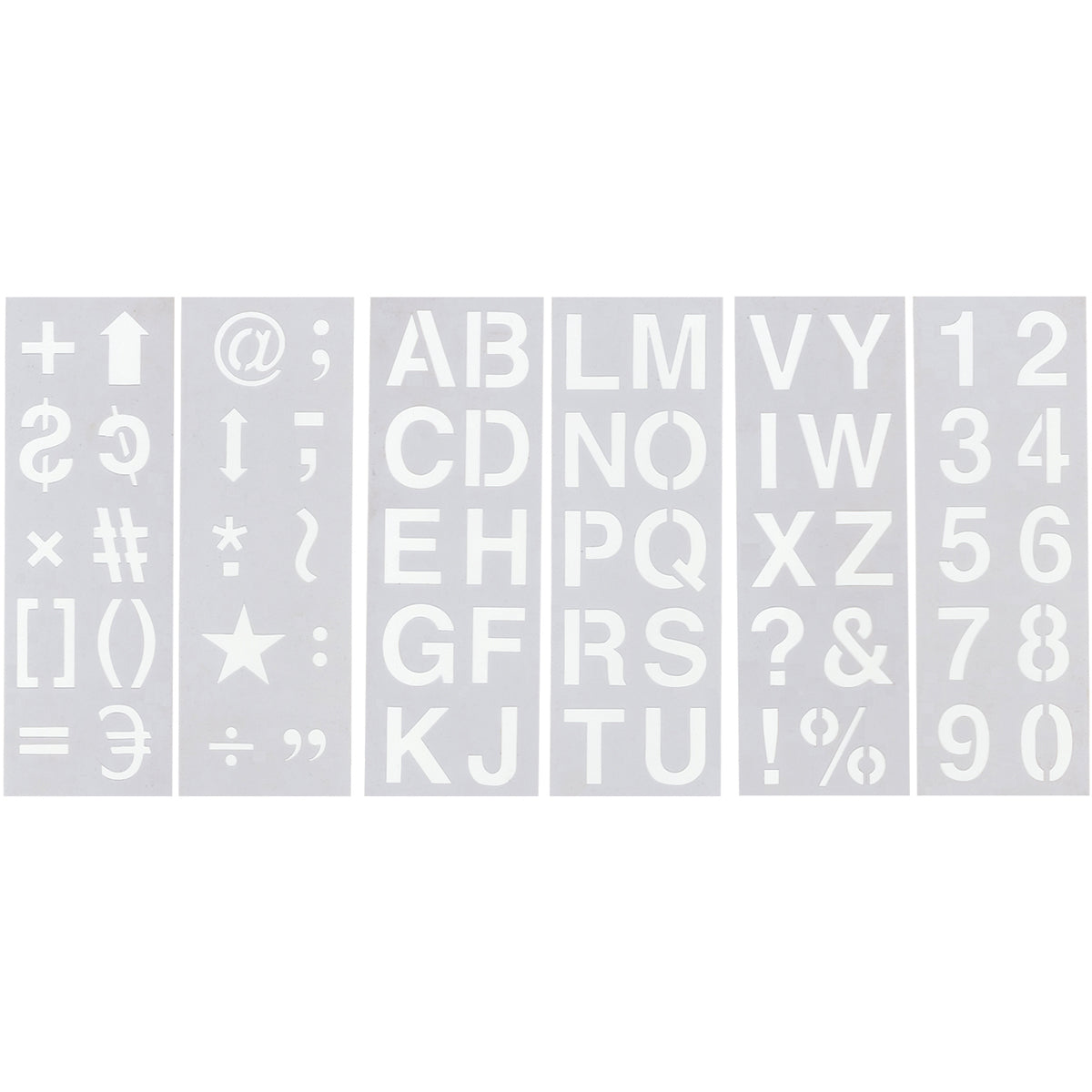 Color Factory Stencil Sheet Set 13"X4.5" 6/Pkg