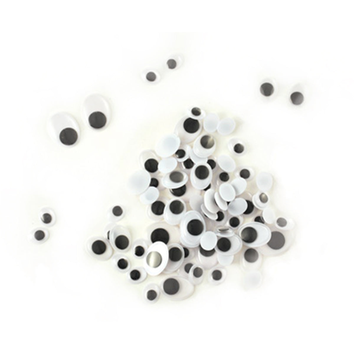Krafty Kids Paste-On Googly Eyes Assortment 80/Pkg