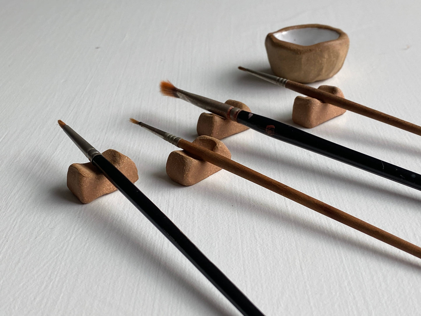 Busy Hands Studio - Brush Rest and Paintbrush Holder, Handmade Chopstick Holder