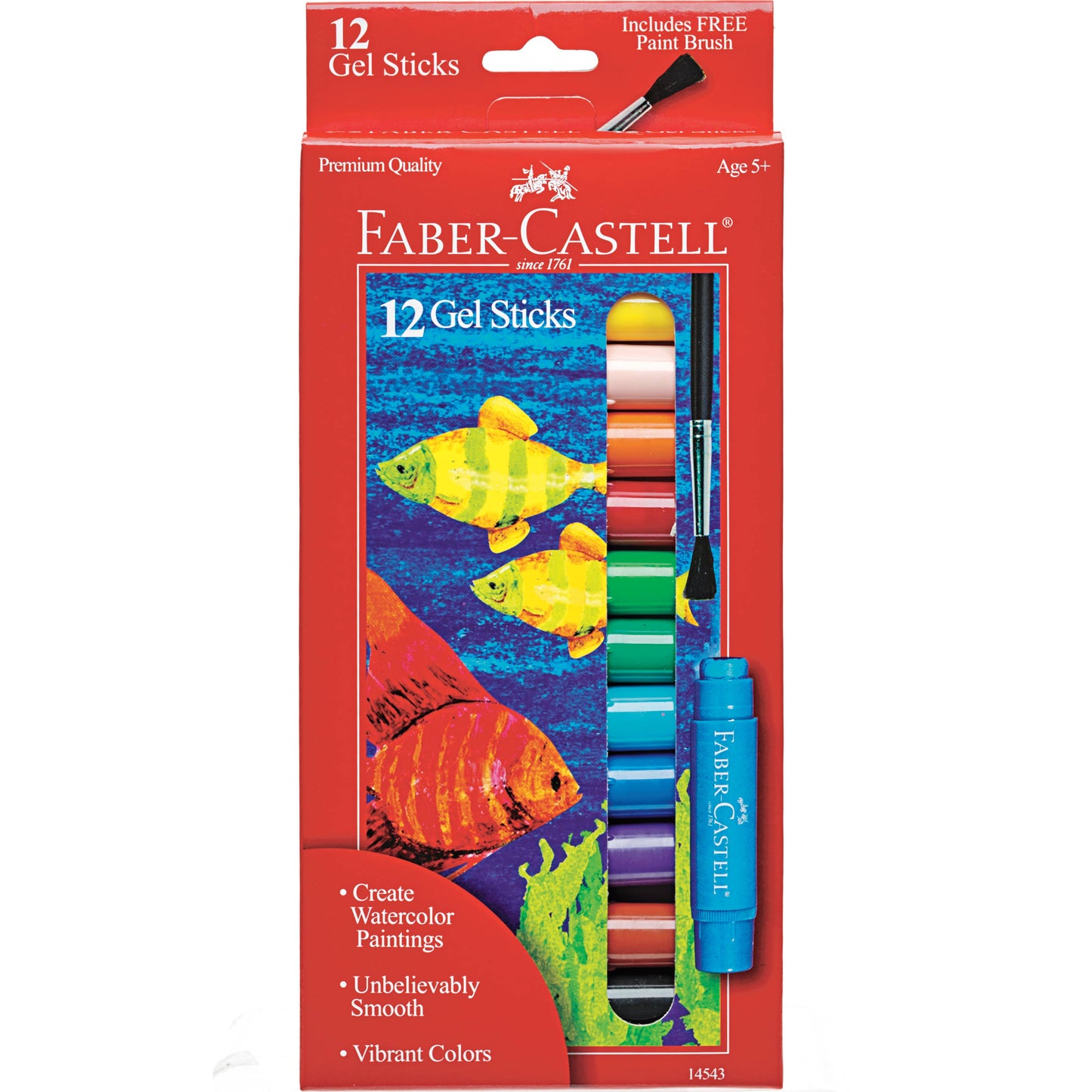 Faber-Castell / Creativity for Kids - 12 Gel Sticks - Watercolor Art Sticks for Kids
