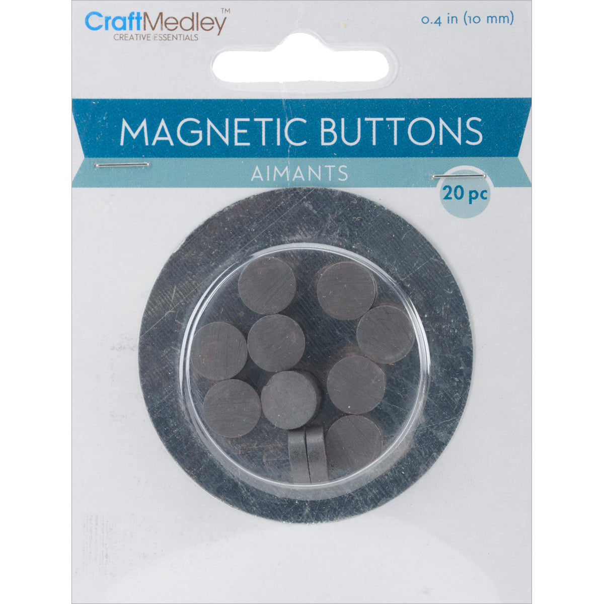 Craft Medley Magnetic Buttons 10mm 20/pkg