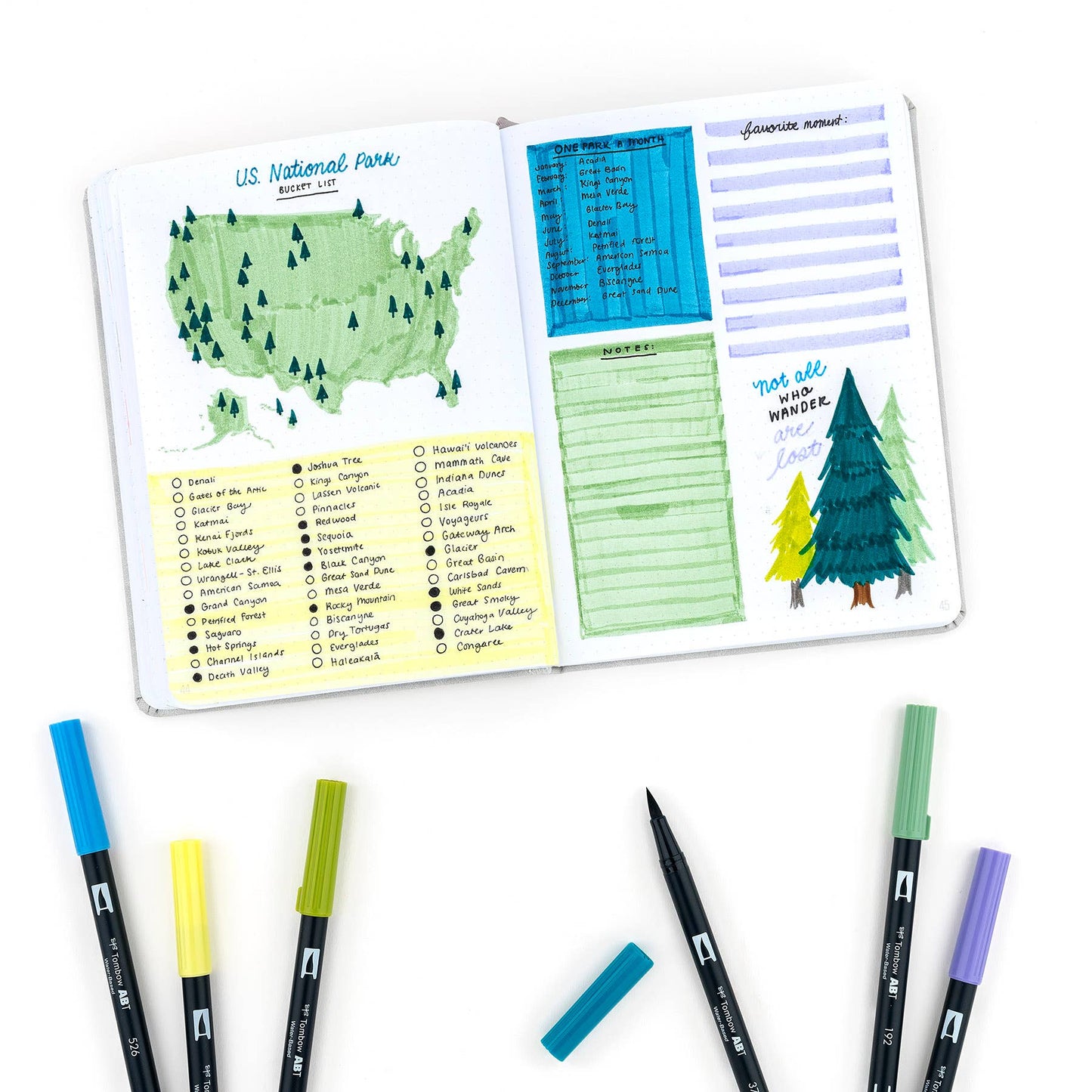 Tombow - Dual Brush Pen Art Markers: Landscape - 10-Pack