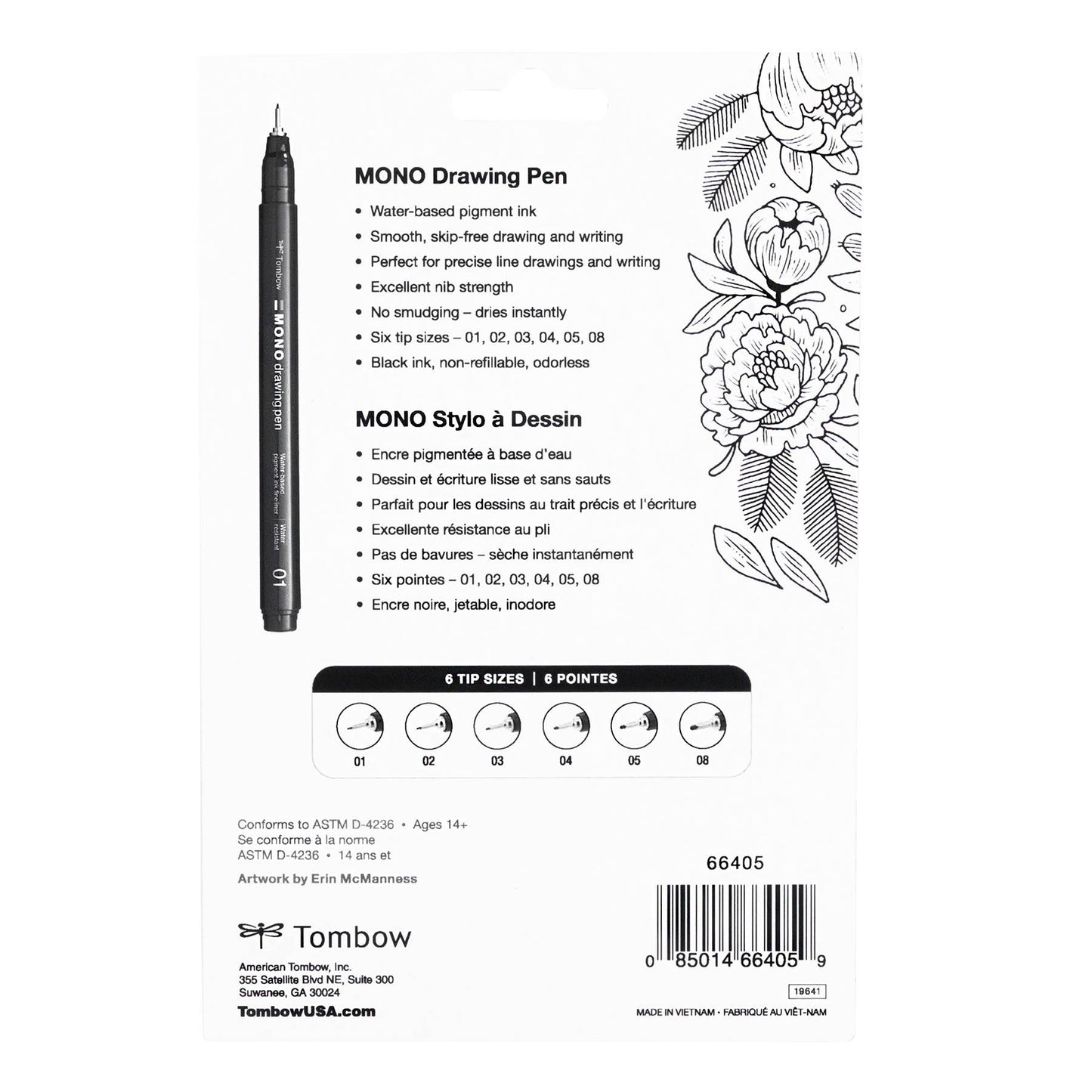 Tombow - MONO Drawing Pens - 6-Pack
