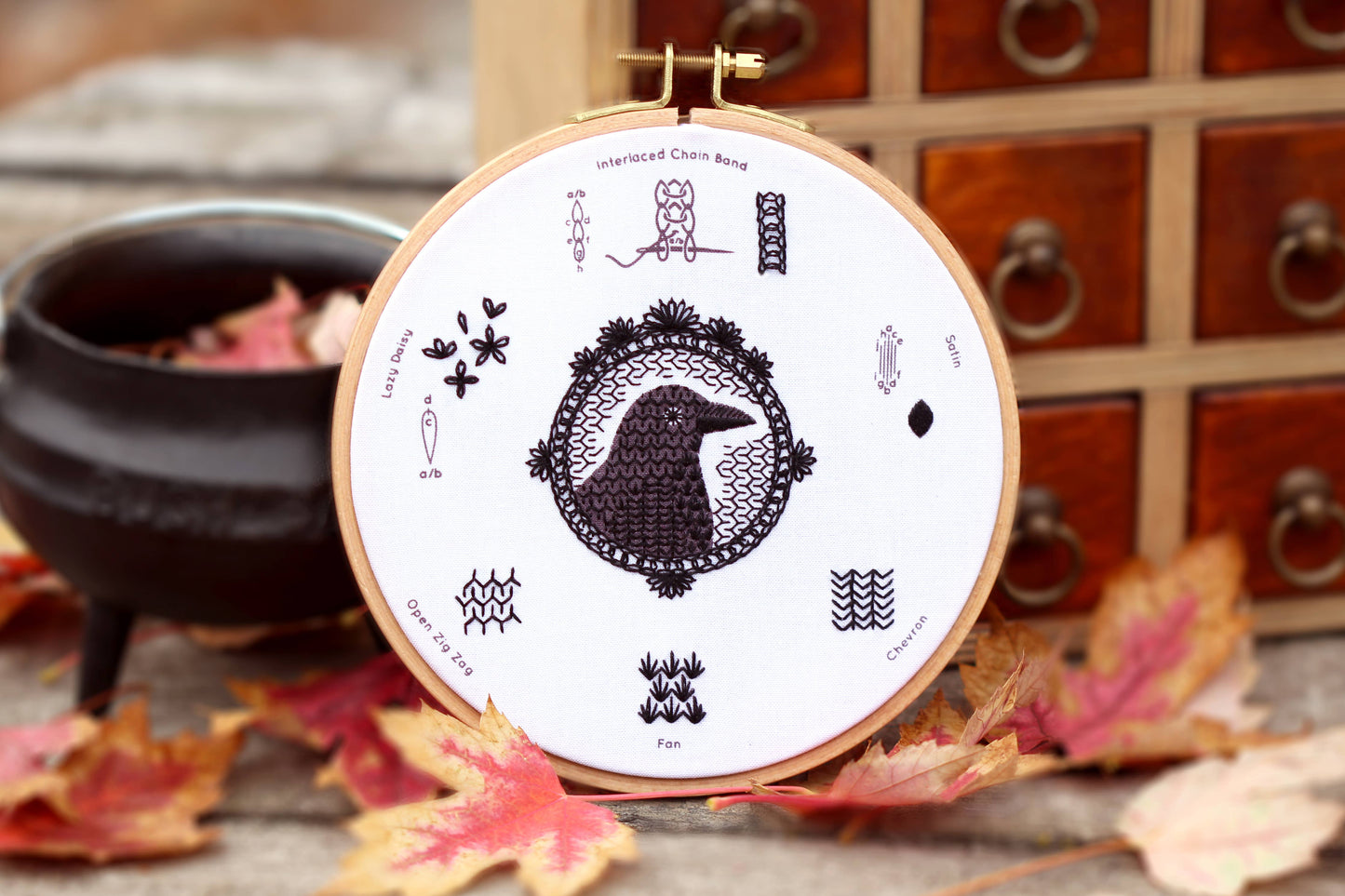 Kiriki Press - Crow - Embroidery Stitch Sampler