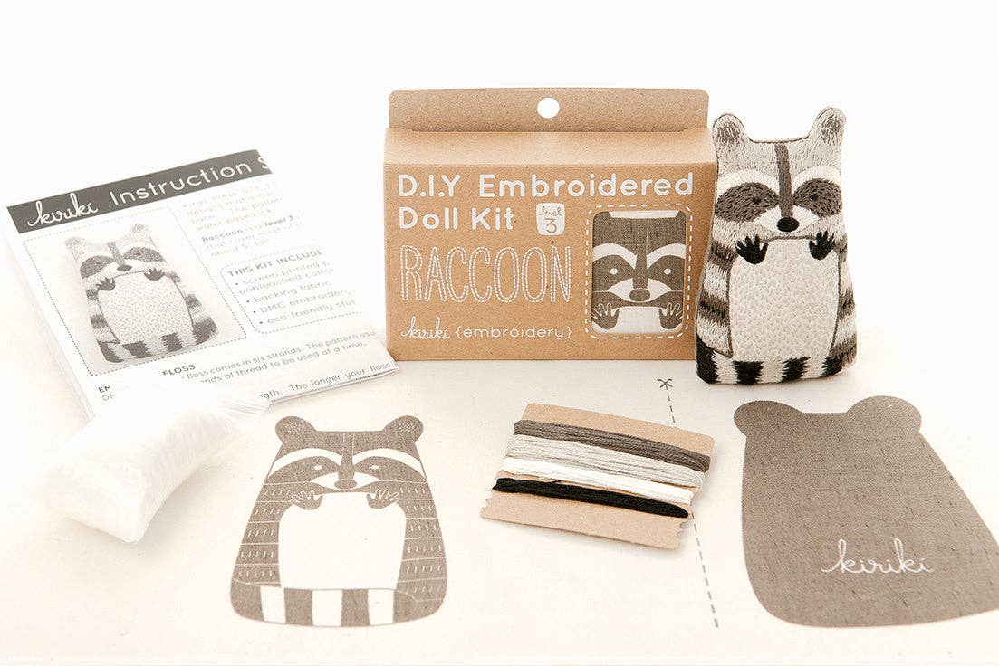 Kiriki Press - Raccoon - Embroidery Kit