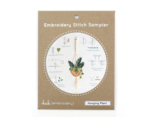 Kiriki Press - Hanging Plant - Embroidery Stitch Sampler