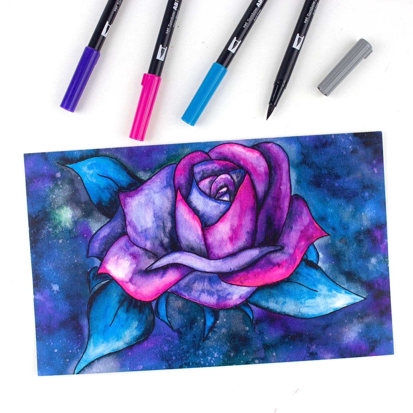 Tombow - Dual Brush Pen Art Markers, Galaxy, 6-Pack
