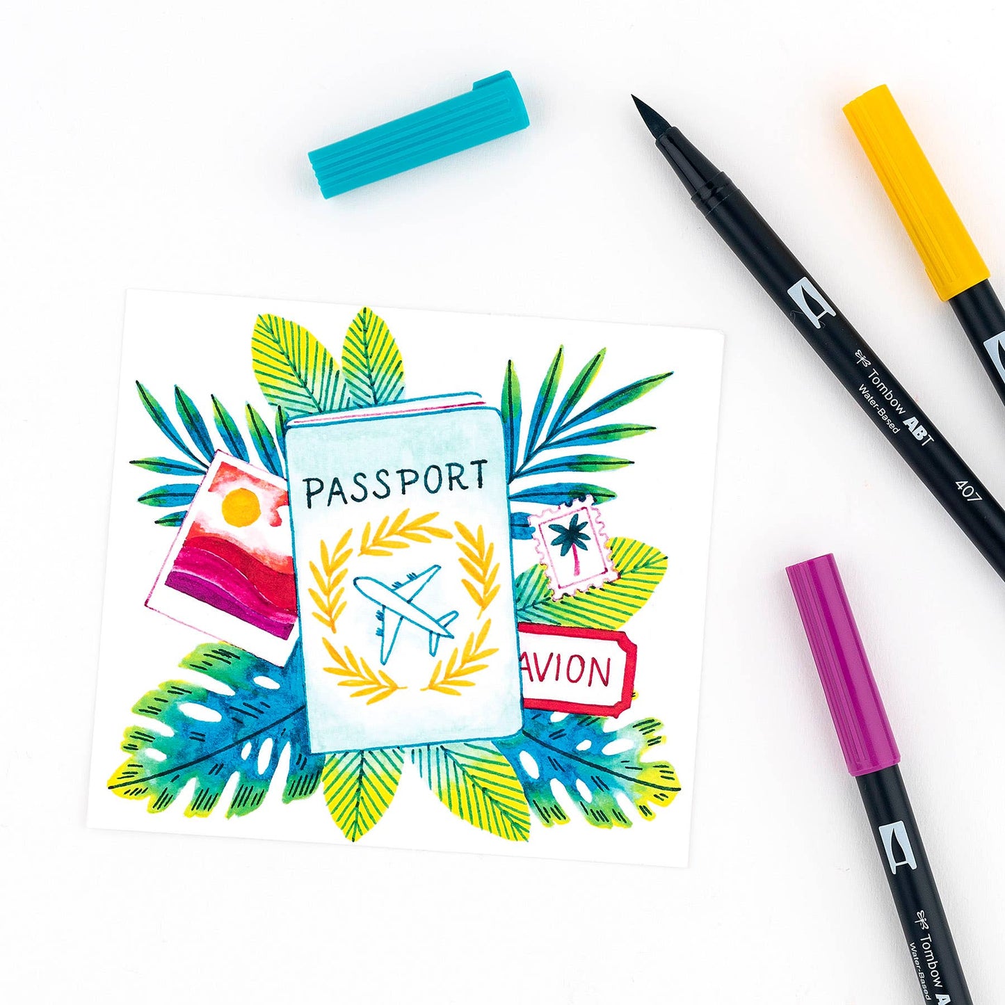 Tombow - Dual Brush Pen Art Markers: Tropical - 10-Pack