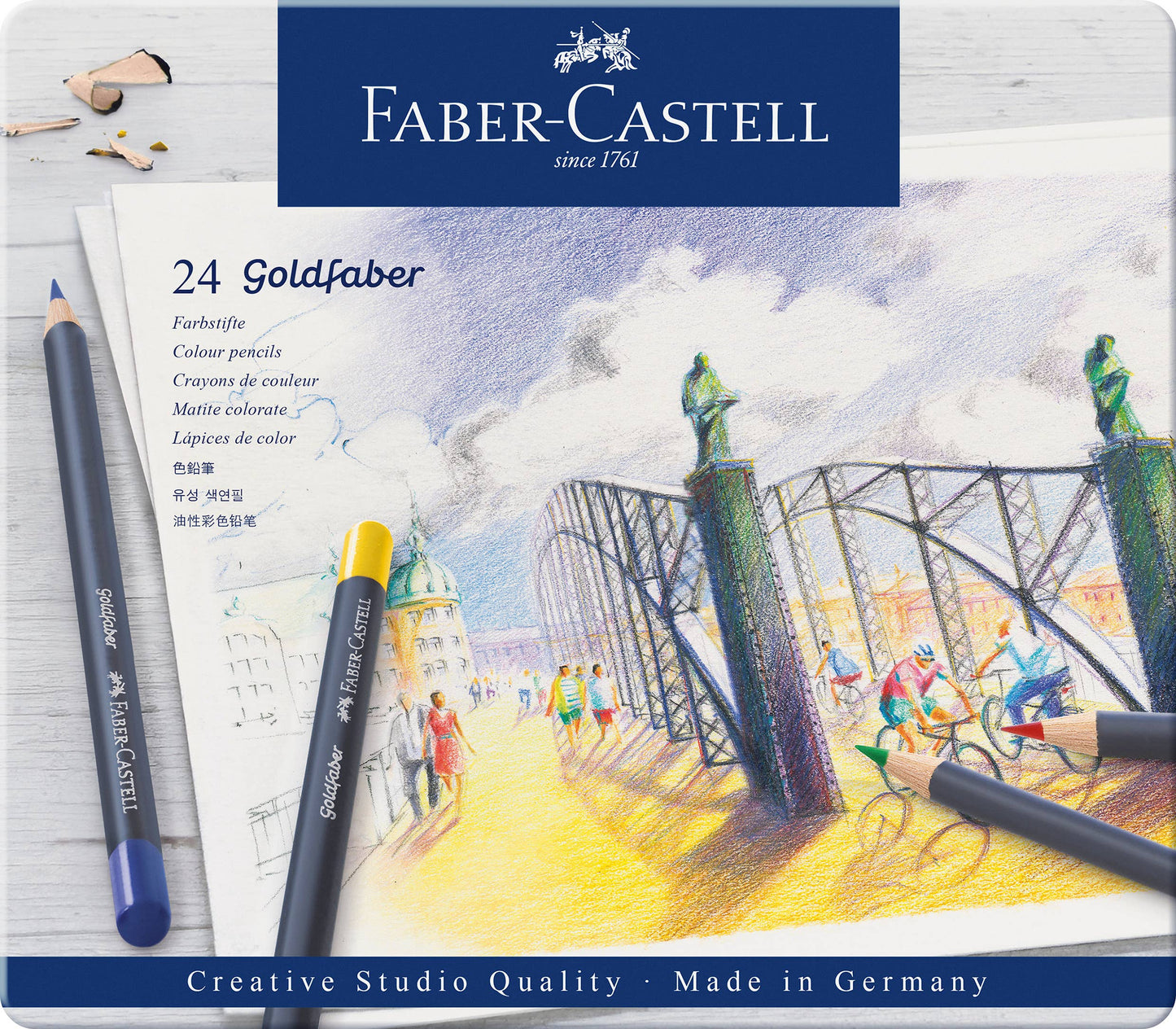 Faber-Castell - Goldfaber Color Pencils - Tin of 24