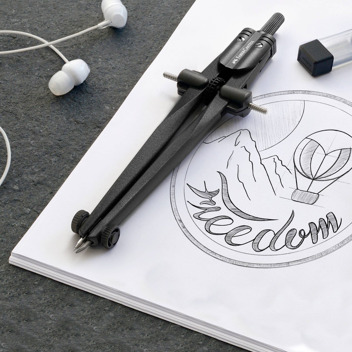 Faber-Castell - Quick-Set Compass Factory Blackstone