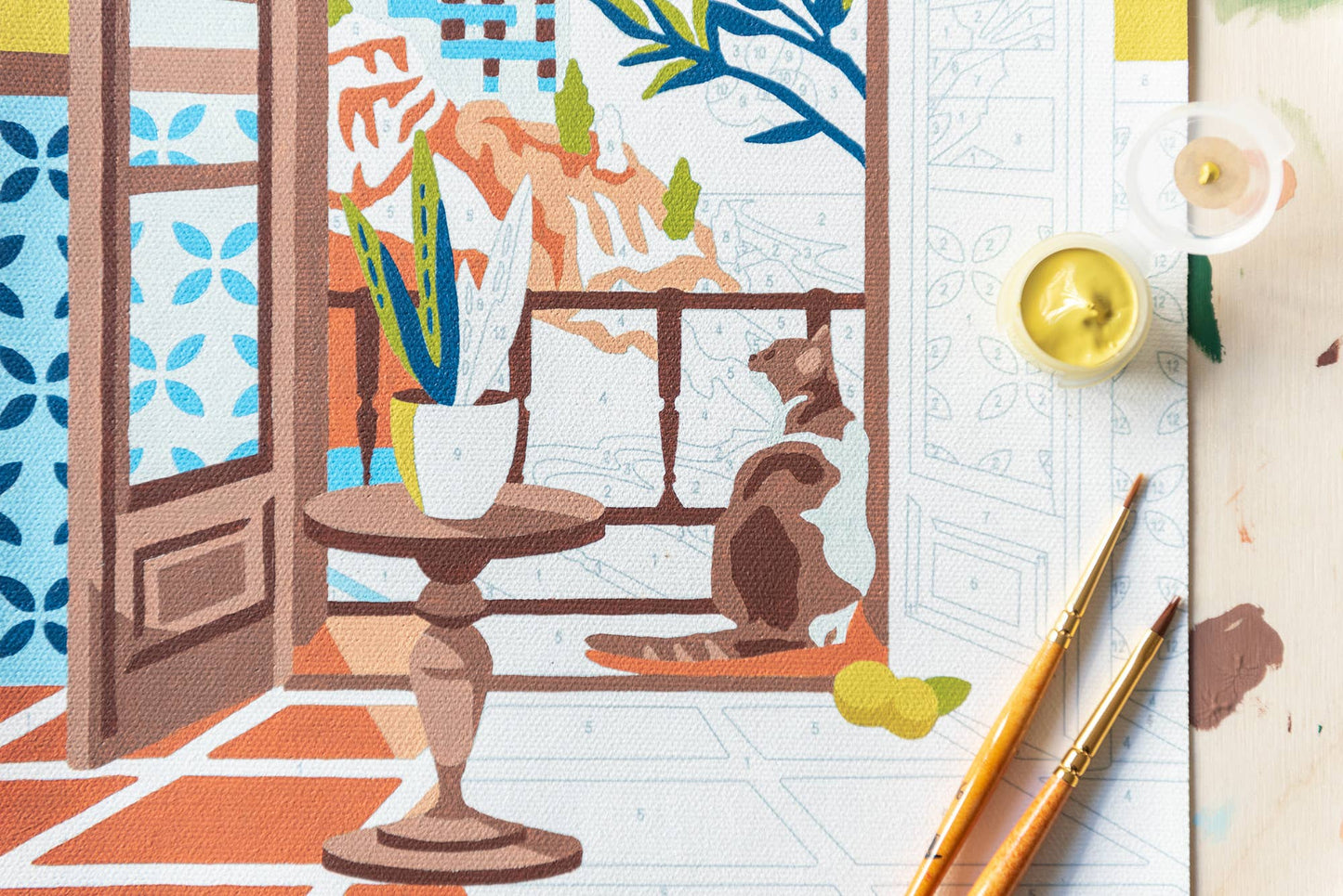 Elle Crée - Coastal Catnap Paint-by-Number Kit