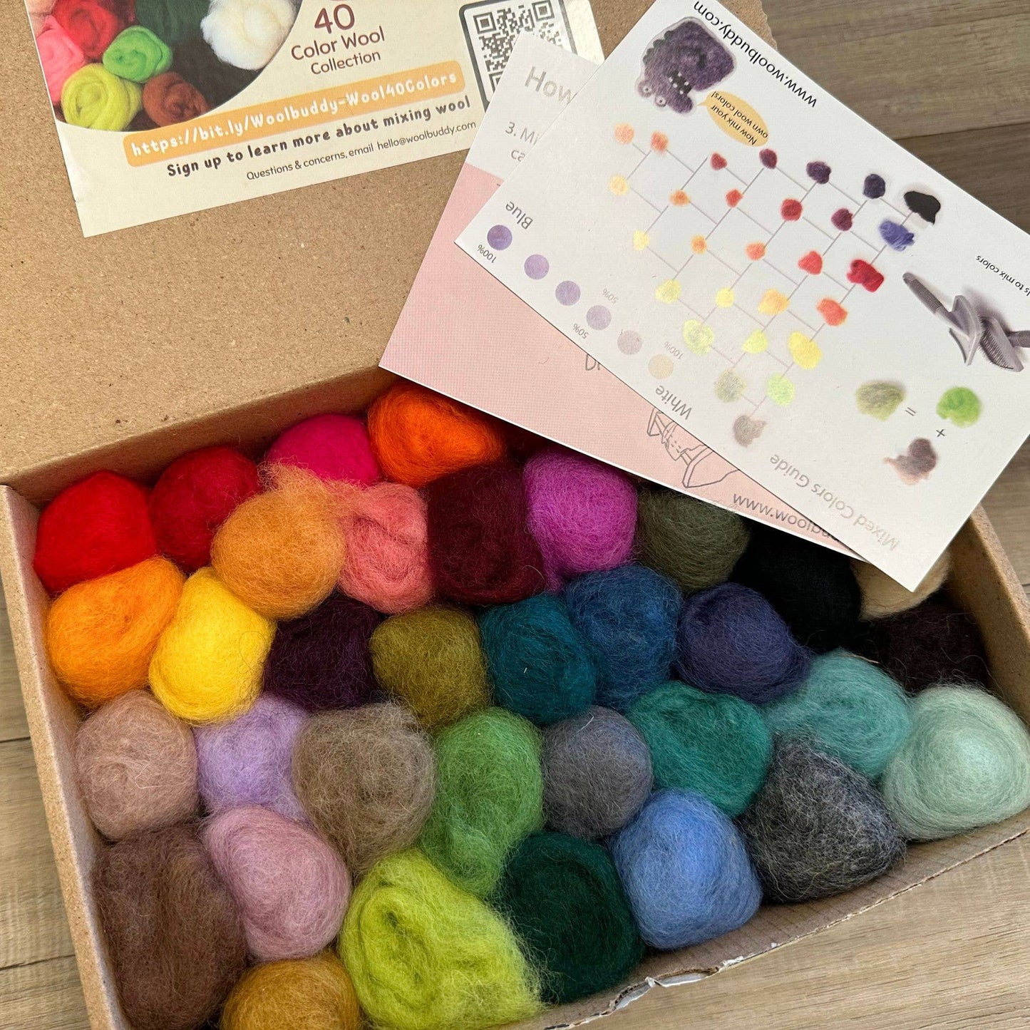 Woolbuddy - Wool Roving: 40 Colors Collection