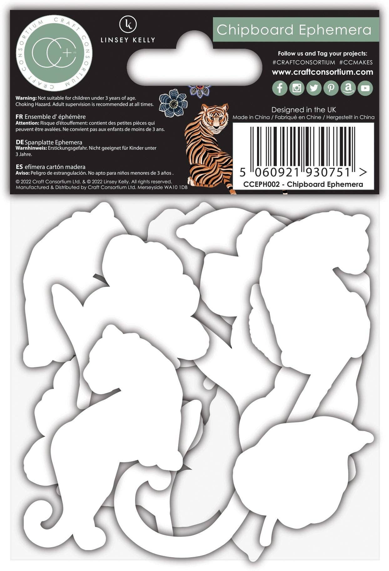 Ecstasy Crafts Distributing - Craft Consortium Enchanted Jungle - Chipboard Ephemera