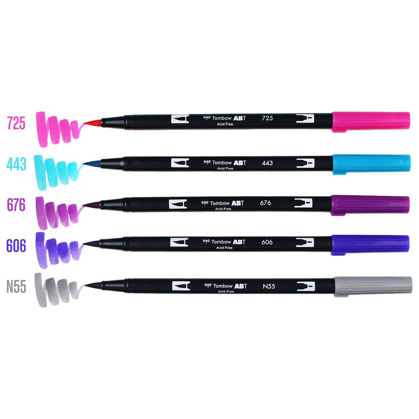 Tombow - Dual Brush Pen Art Markers, Galaxy, 6-Pack