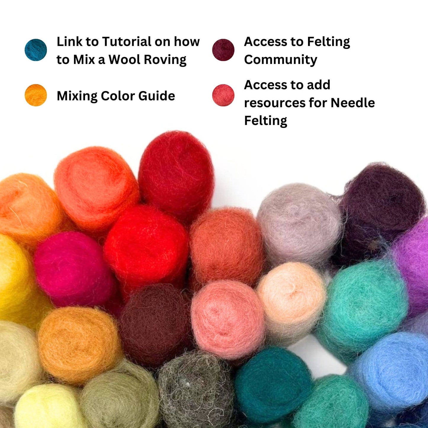 Woolbuddy - Wool Roving: 40 Colors Collection