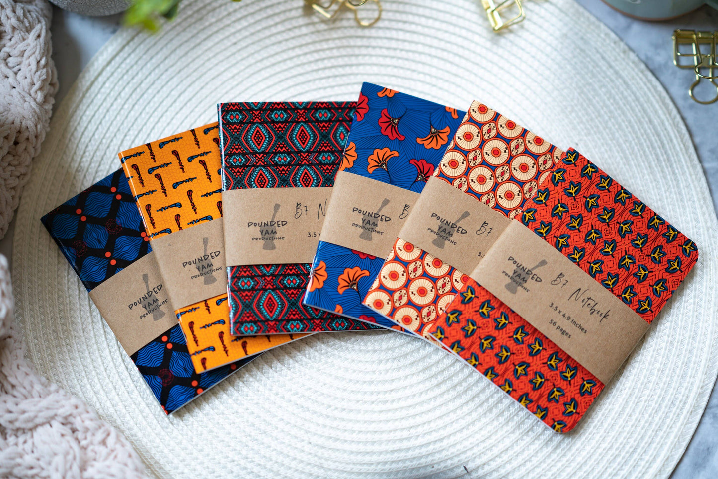 Pounded Yam Productions - African Print Ankara B7 Lined Notebook
