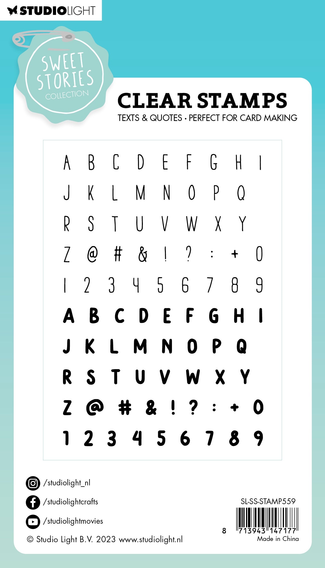 Studio Light Clear Alphabet Stamps