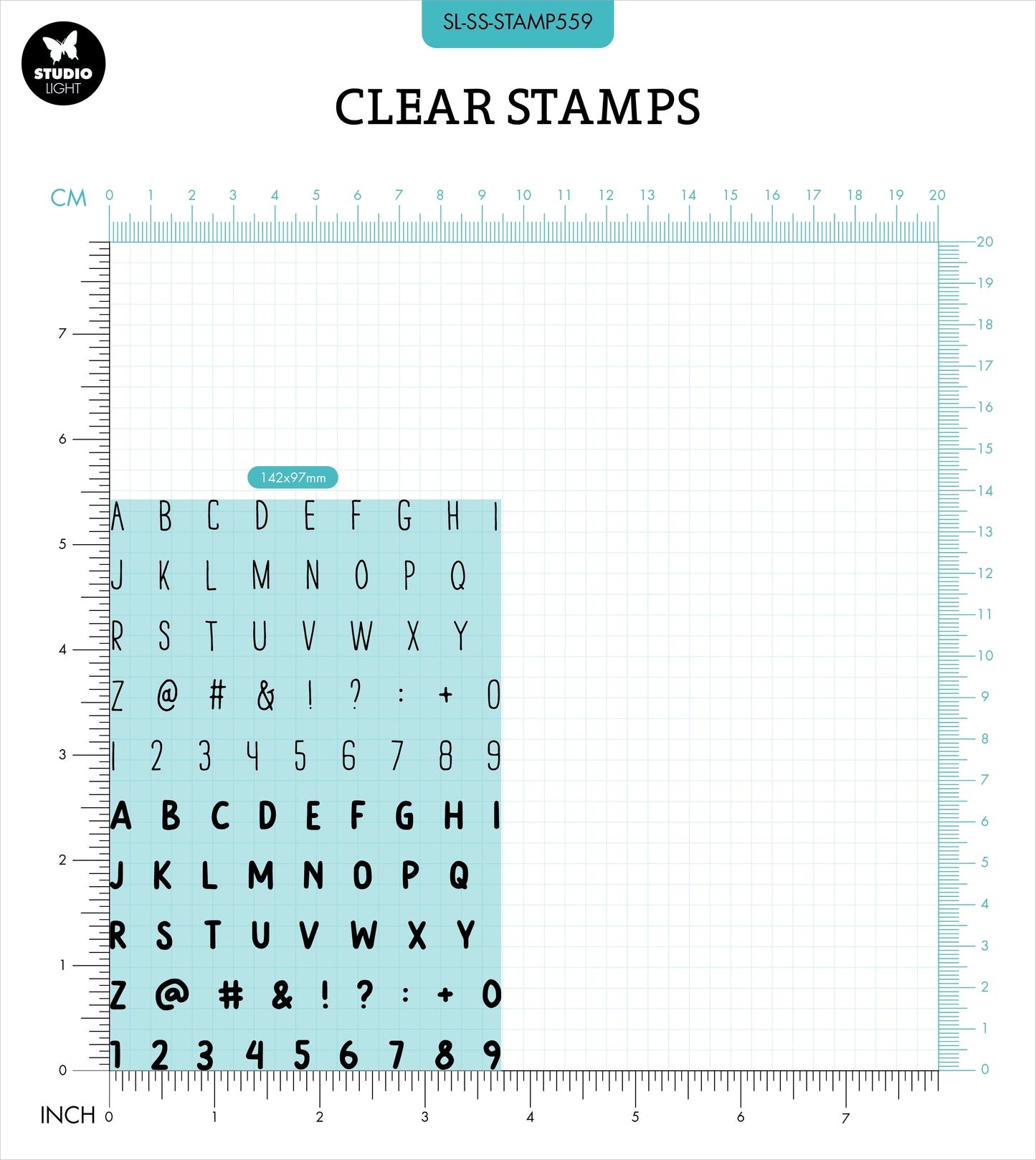 Studio Light Clear Alphabet Stamps