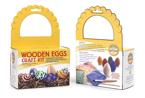Natural Earth Paint - Wooden Eggs Craft Kit