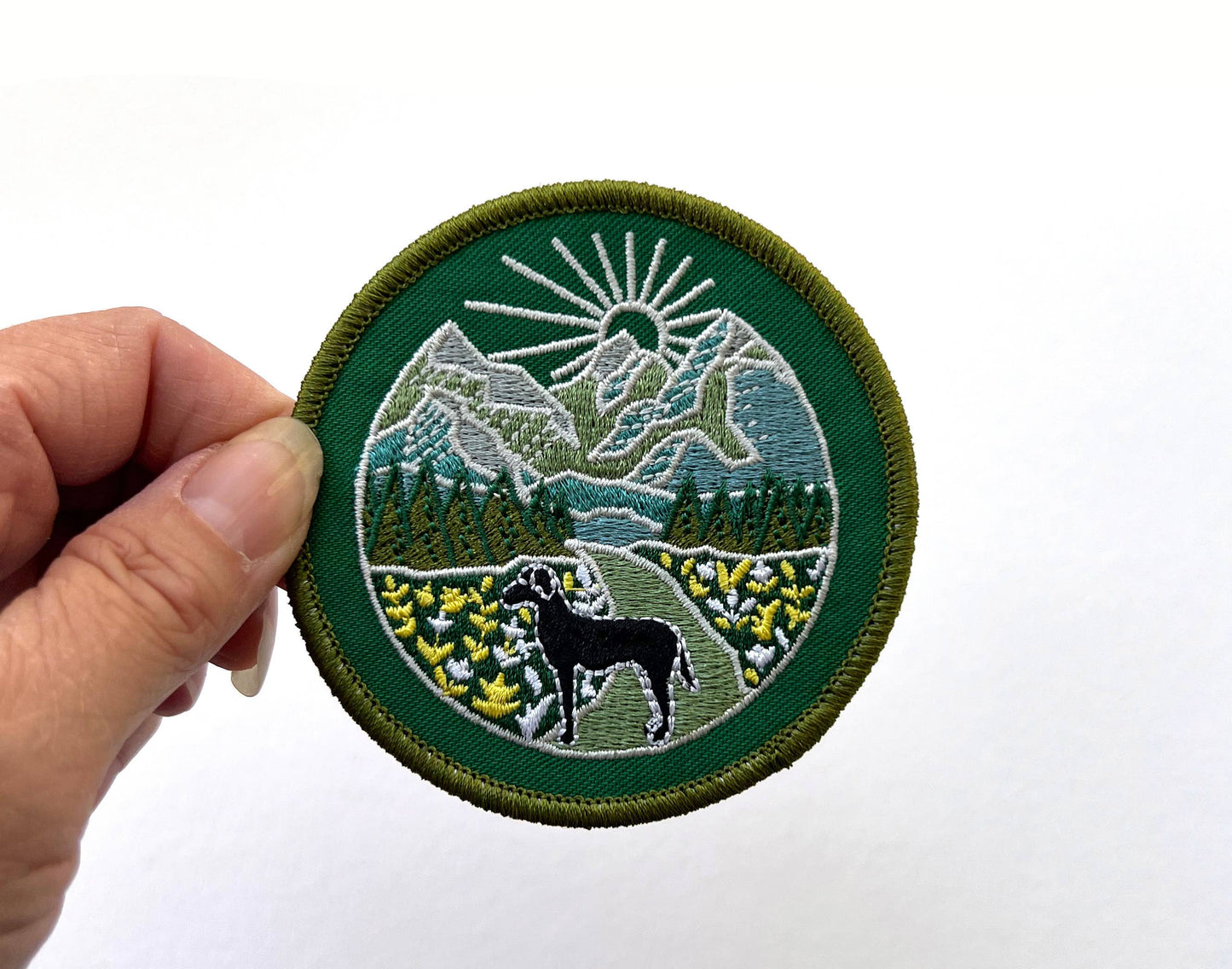 Rikrack - Trail Dog Embroidery Sticker Patch