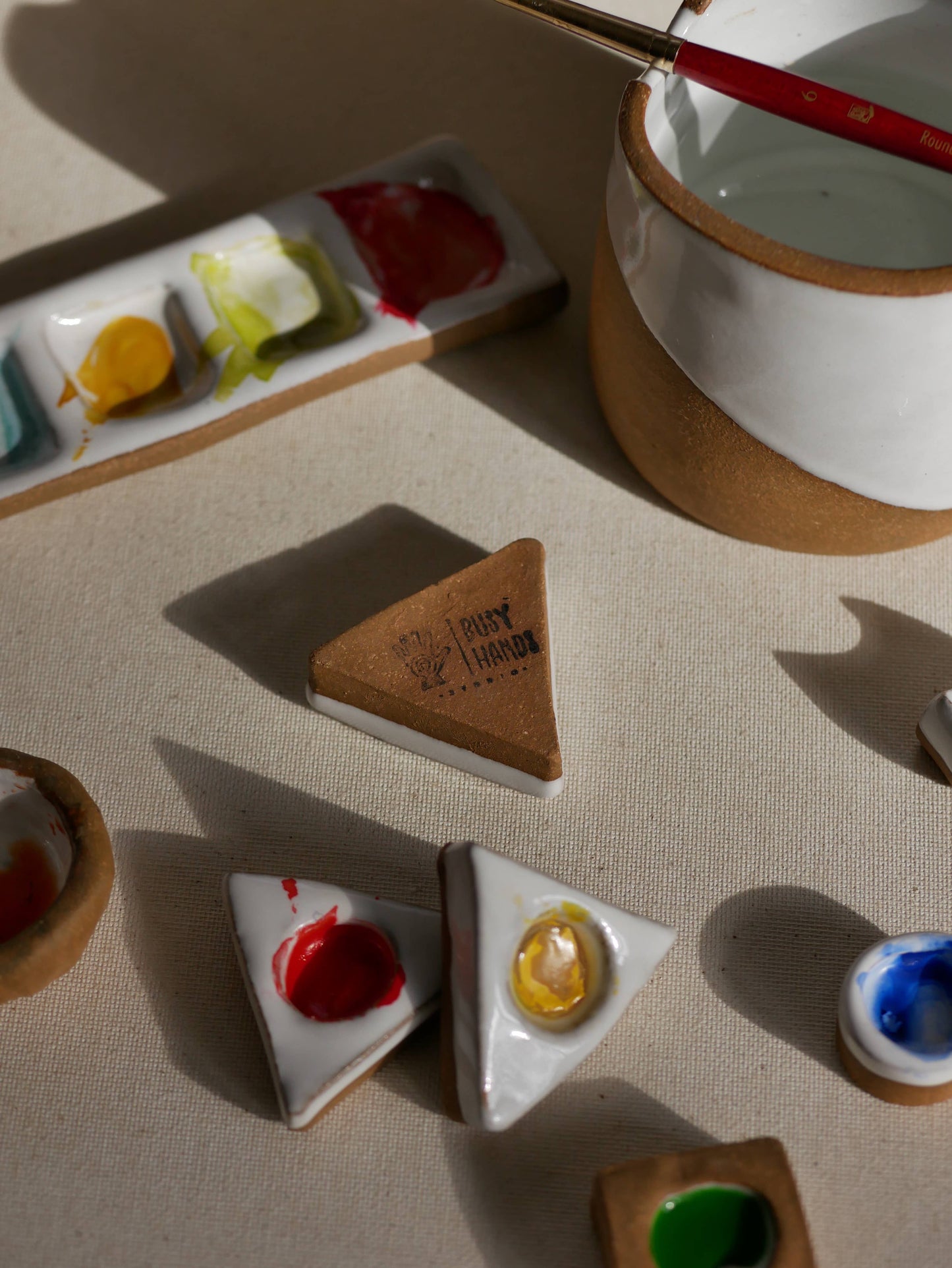 Busy Hands Studio - Small Handmade Paint Pans and Mixing Dishes