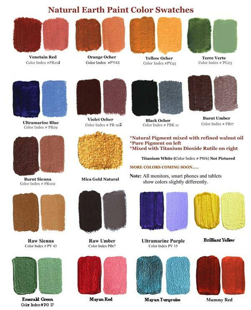 Natural Earth Paint - 3 oz. Earth & Mineral Pigments