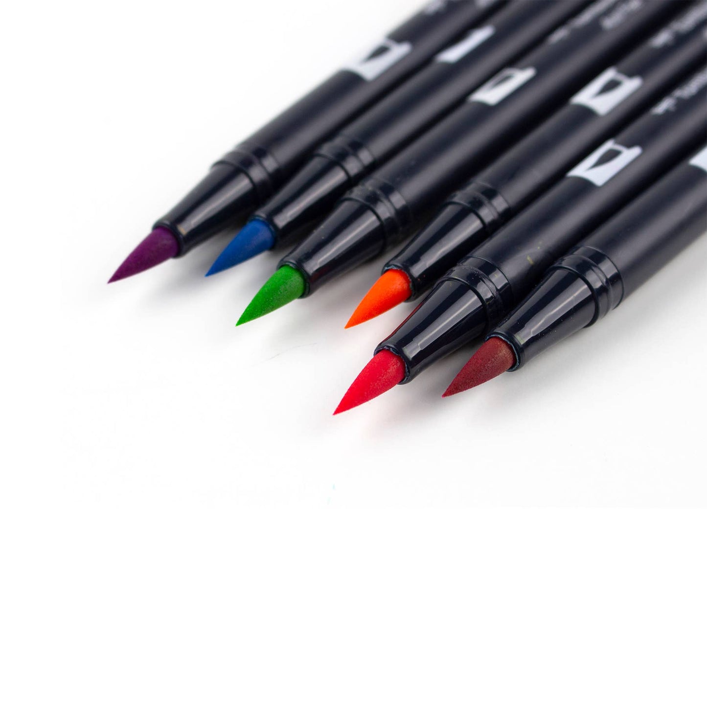 Tombow - Dual Brush Pen Art Markers, Bright, 6-Pack