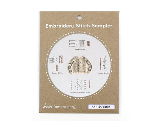 Kiriki Press - Knit Sweater - Embroidery Stitch Sampler