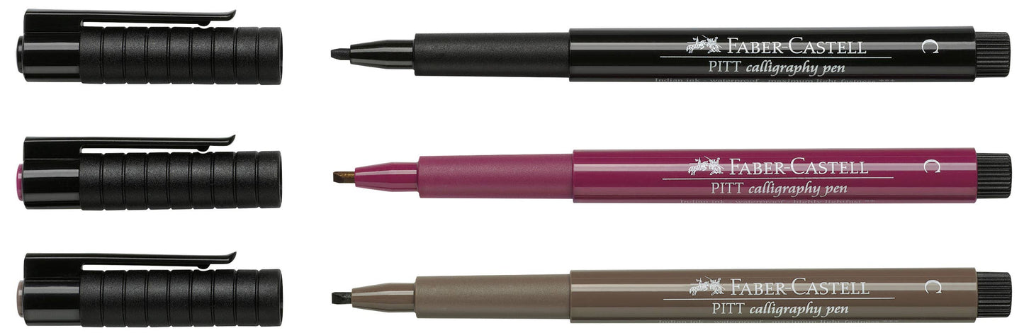 Faber-Castell - Pitt Artist Calligraphy Marker Pen - Set of 3