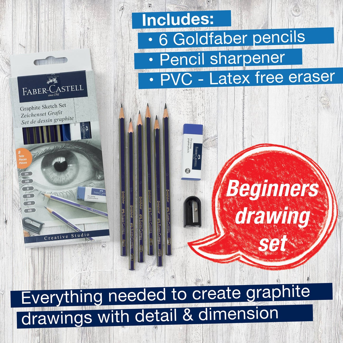 Faber-Castell - Graphite Sketch Set for Students and Beginning Artists