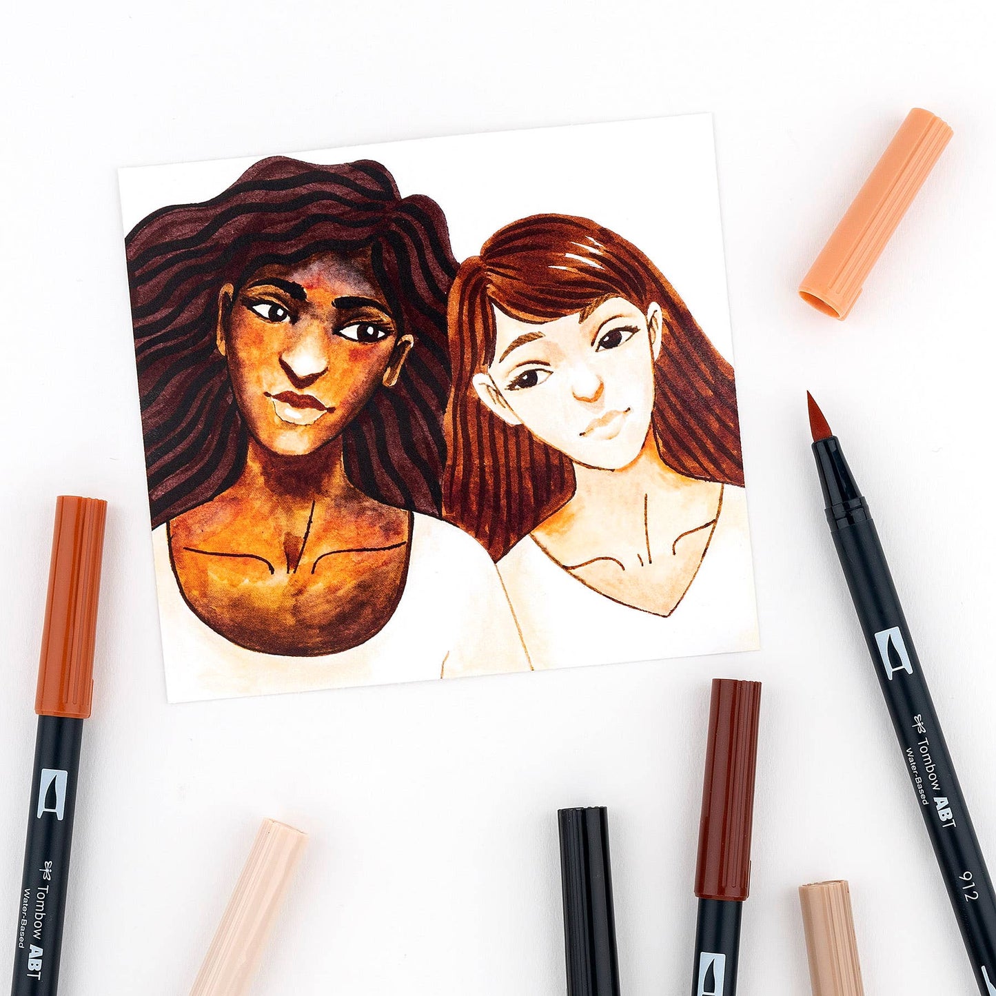 Tombow - Dual Brush Pen Art Markers: Portrait - 10-Pack