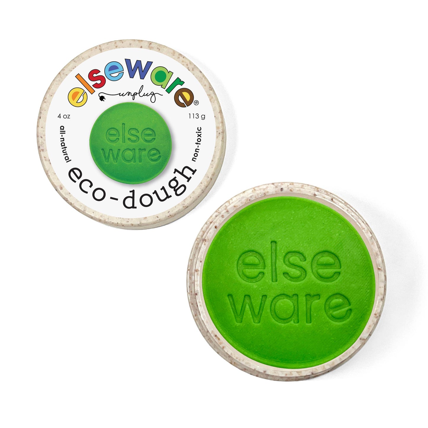 elseware unplug - Eco-Dough 12ct Singles - 1/4 lb - Natural, Non-Toxic : Assorted | 4 Colors