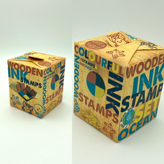 HoM Mini Wooden Ocean Stamp & Ink Set