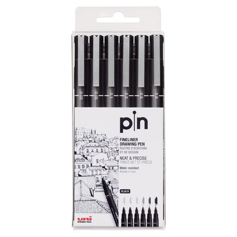 Uni Pin Fine Line Drawing Pen Set