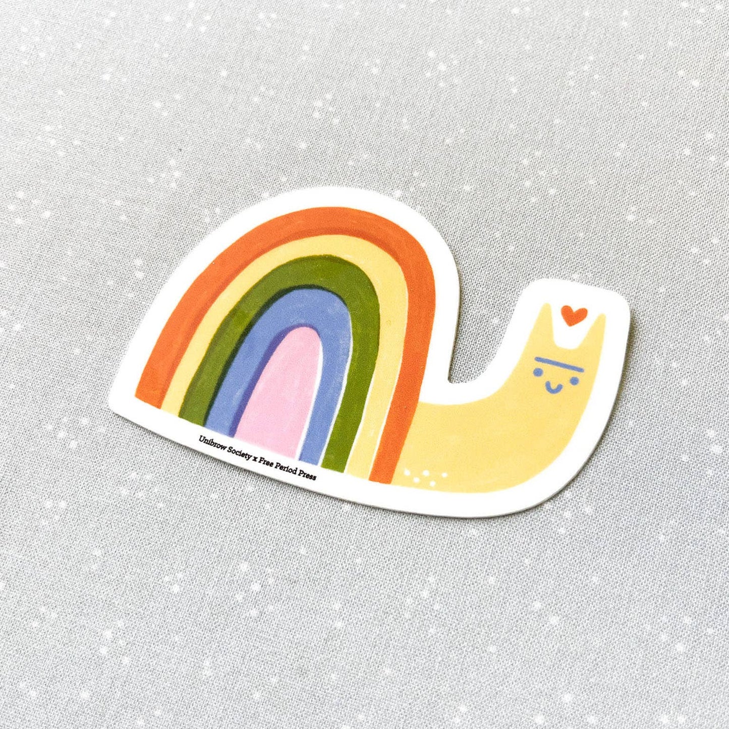Free Period Press - Rainbow Snail Vinyl Decal Sticker
