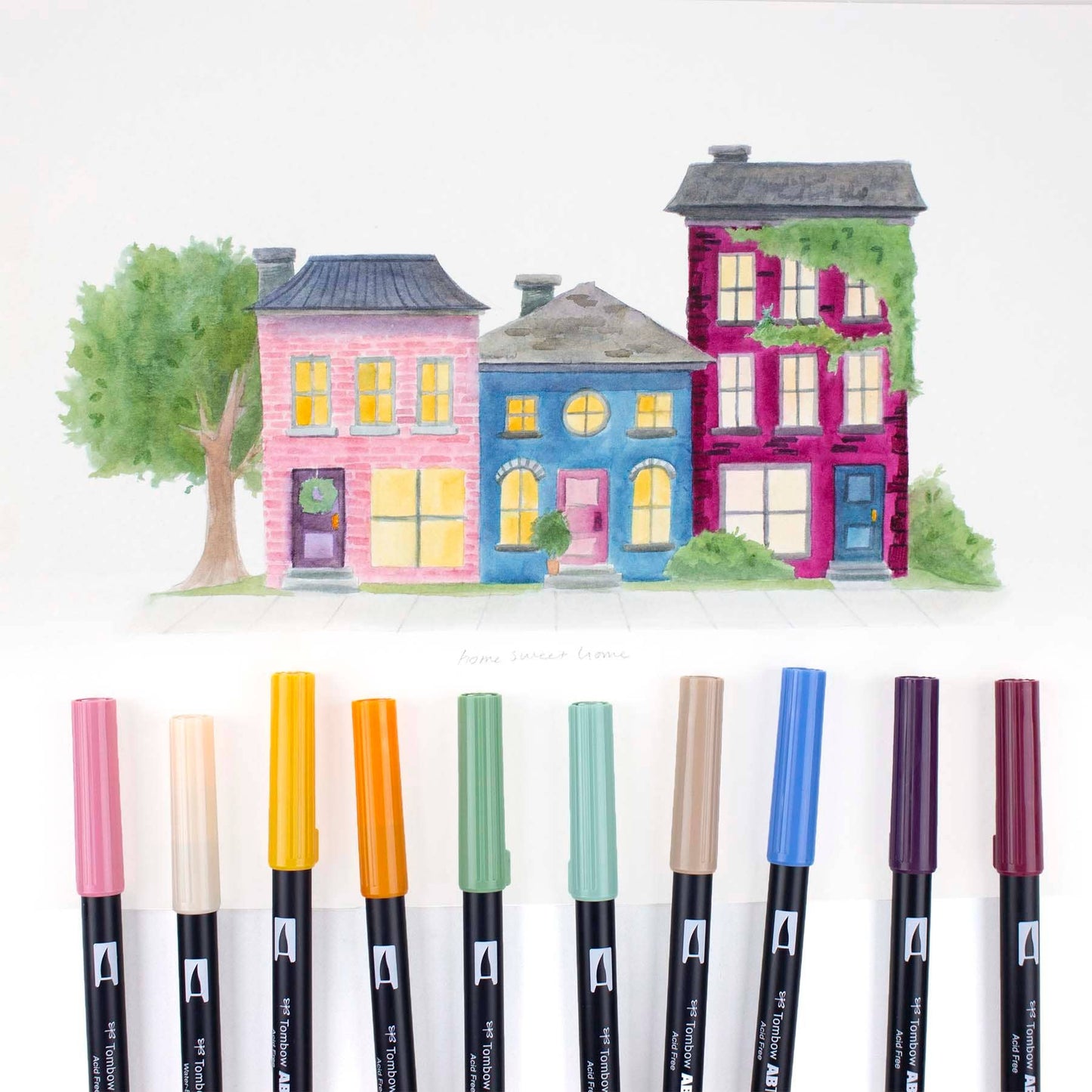 Tombow - Dual Brush Pen Art Markers: Cottage - 10-Pack