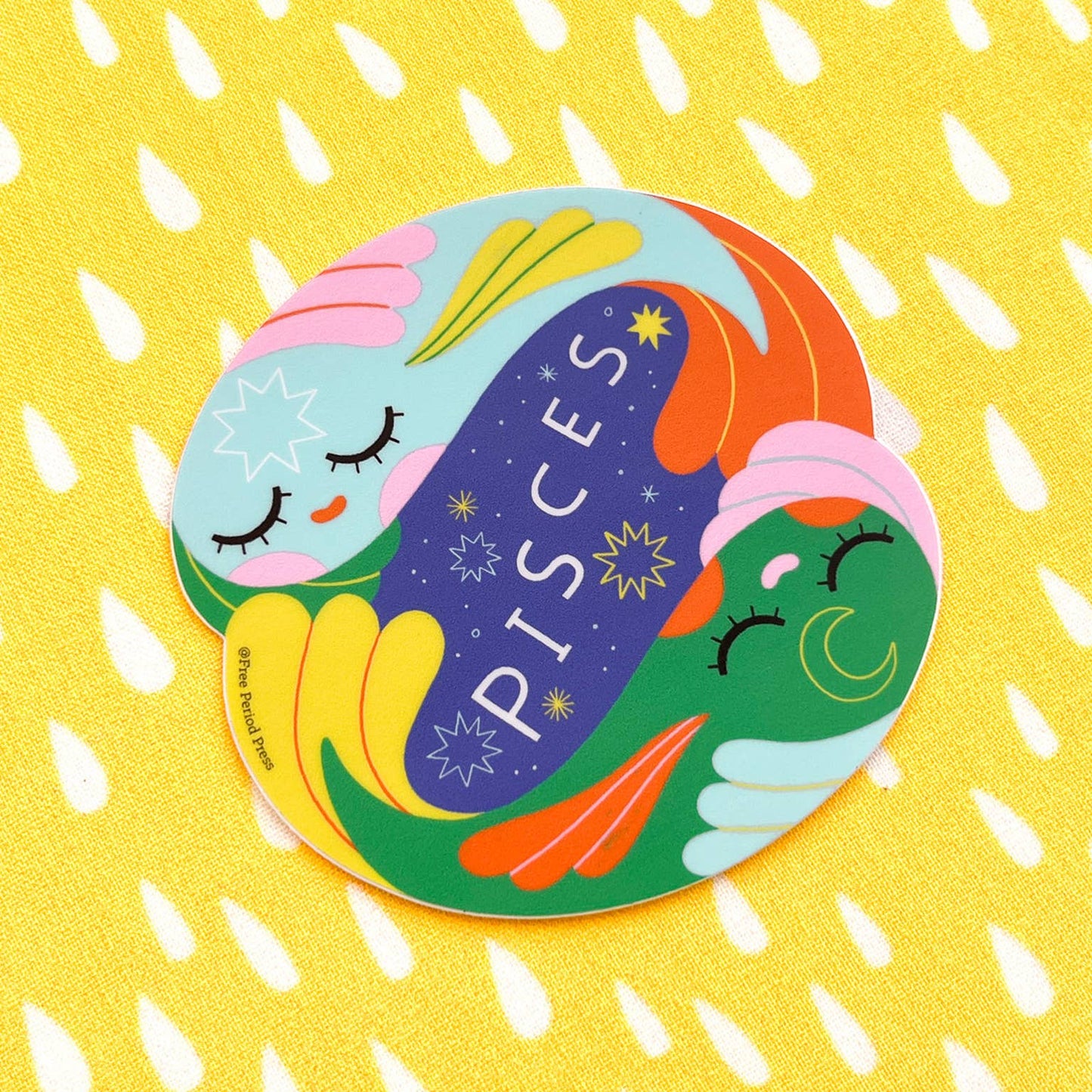 Free Period Press - Pisces Zodiac Vinyl Decal Sticker | Soft & Dreamy Fish