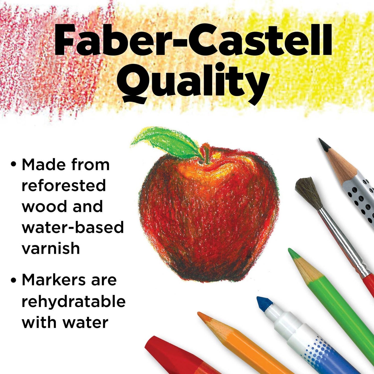 Faber-Castell - 64- Piece Young Artist Essentials Art Set Gift Set for Kids