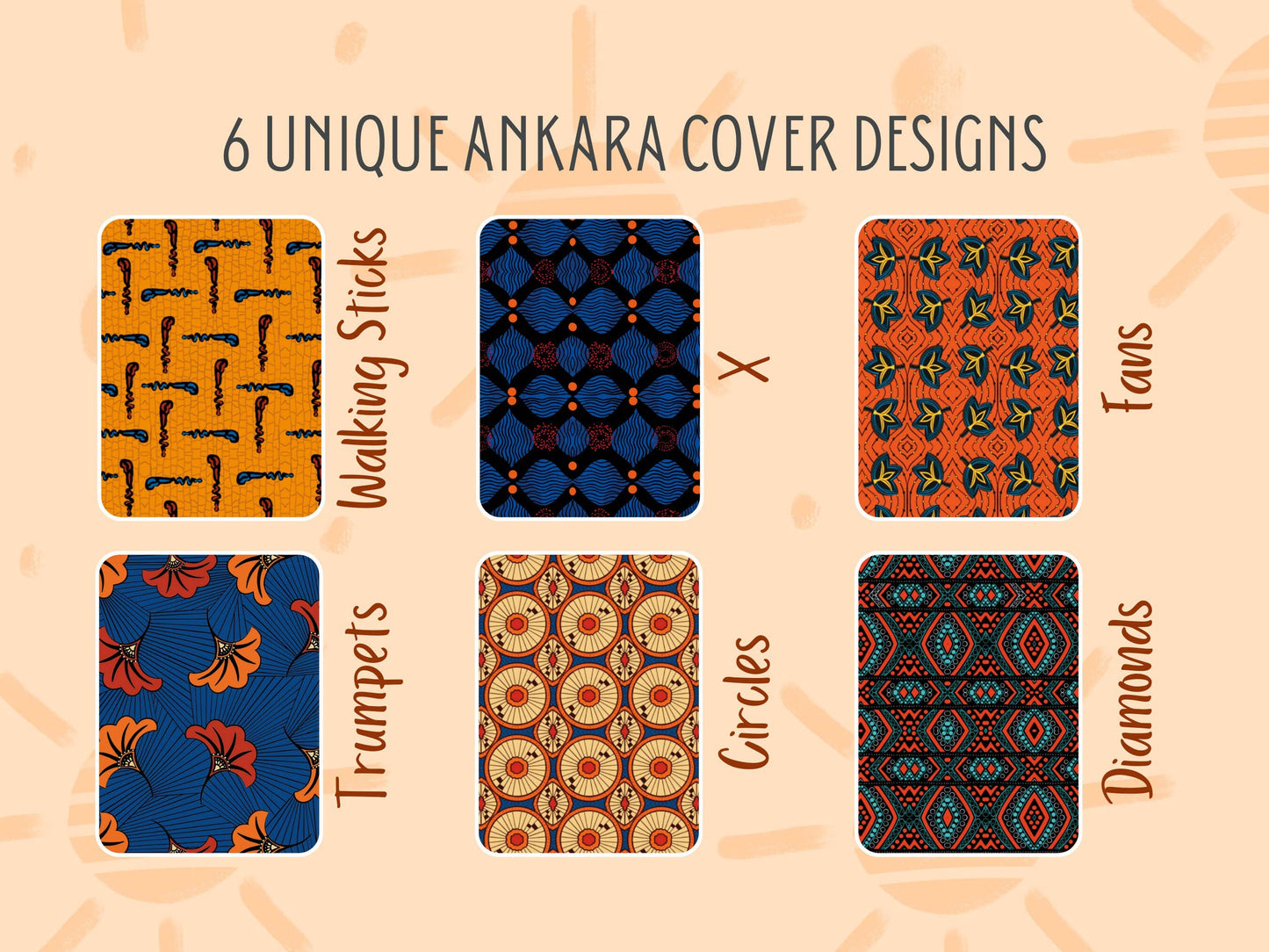 Pounded Yam Productions - African Print Ankara B7 Lined Notebook