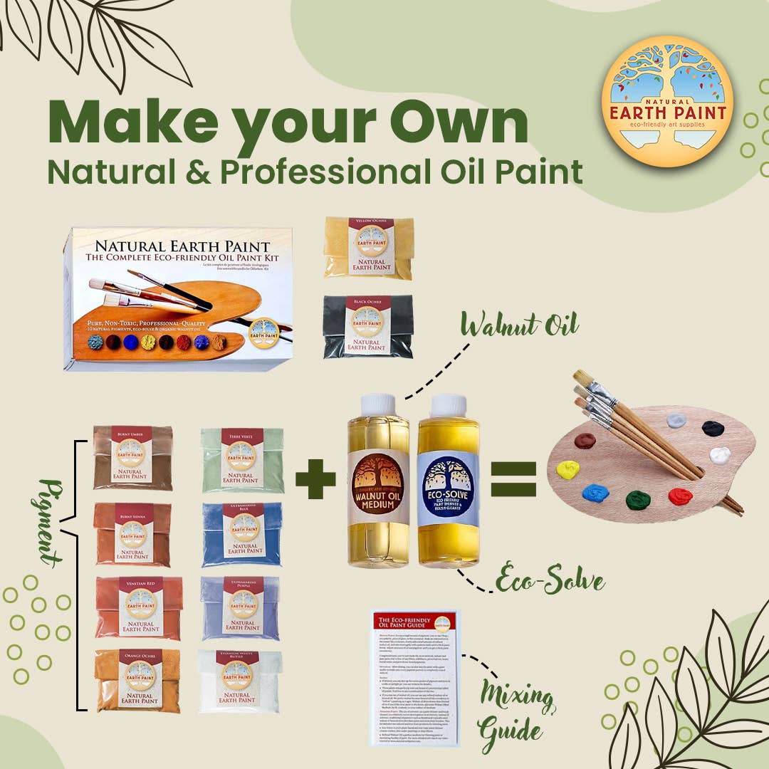 Natural Earth Paint - The Complete Eco friendly Artist Oil Paint Kit