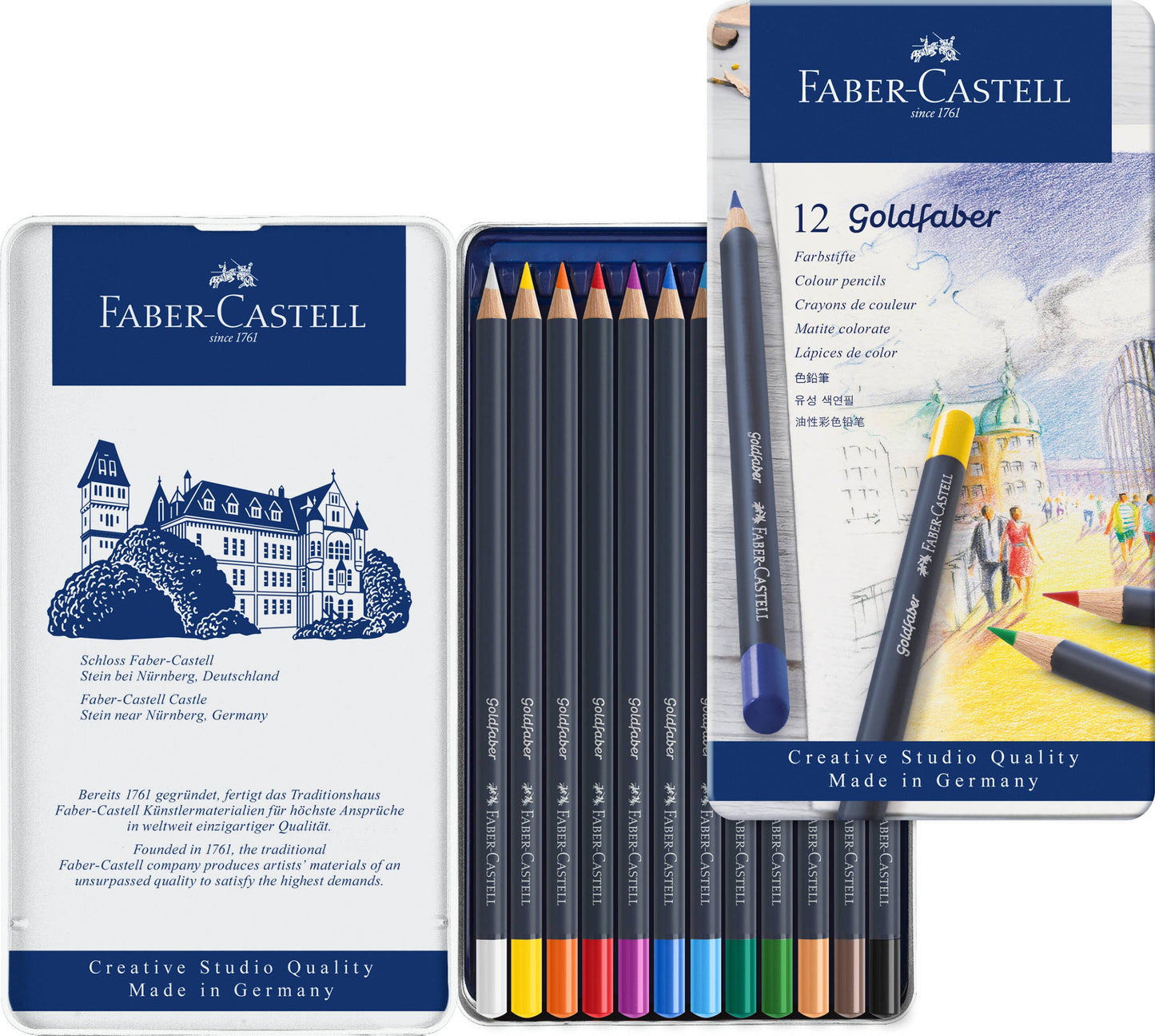 Faber-Castell - Goldfaber Color Pencils - Tin of 12