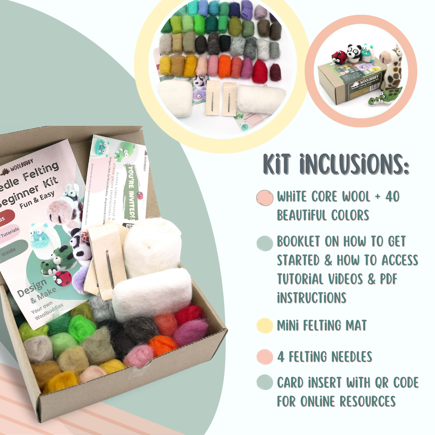 Woolbuddy - Needle Felting Beginner Kit