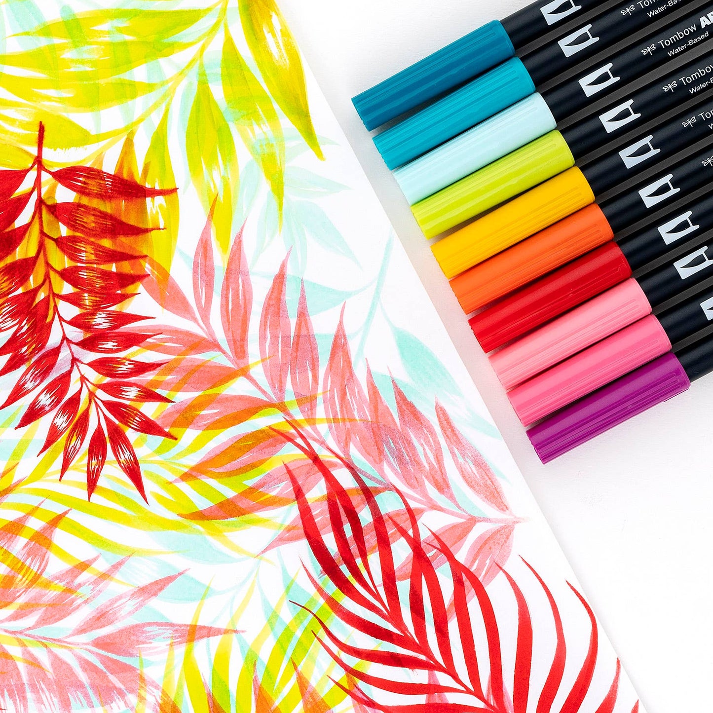 Tombow - Dual Brush Pen Art Markers: Tropical - 10-Pack
