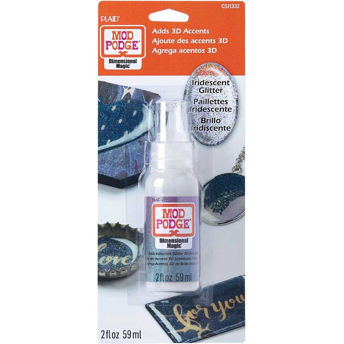 Plaid Crafts - Mod Podge Dimensional Magic Iridescent Glitter 2oz.