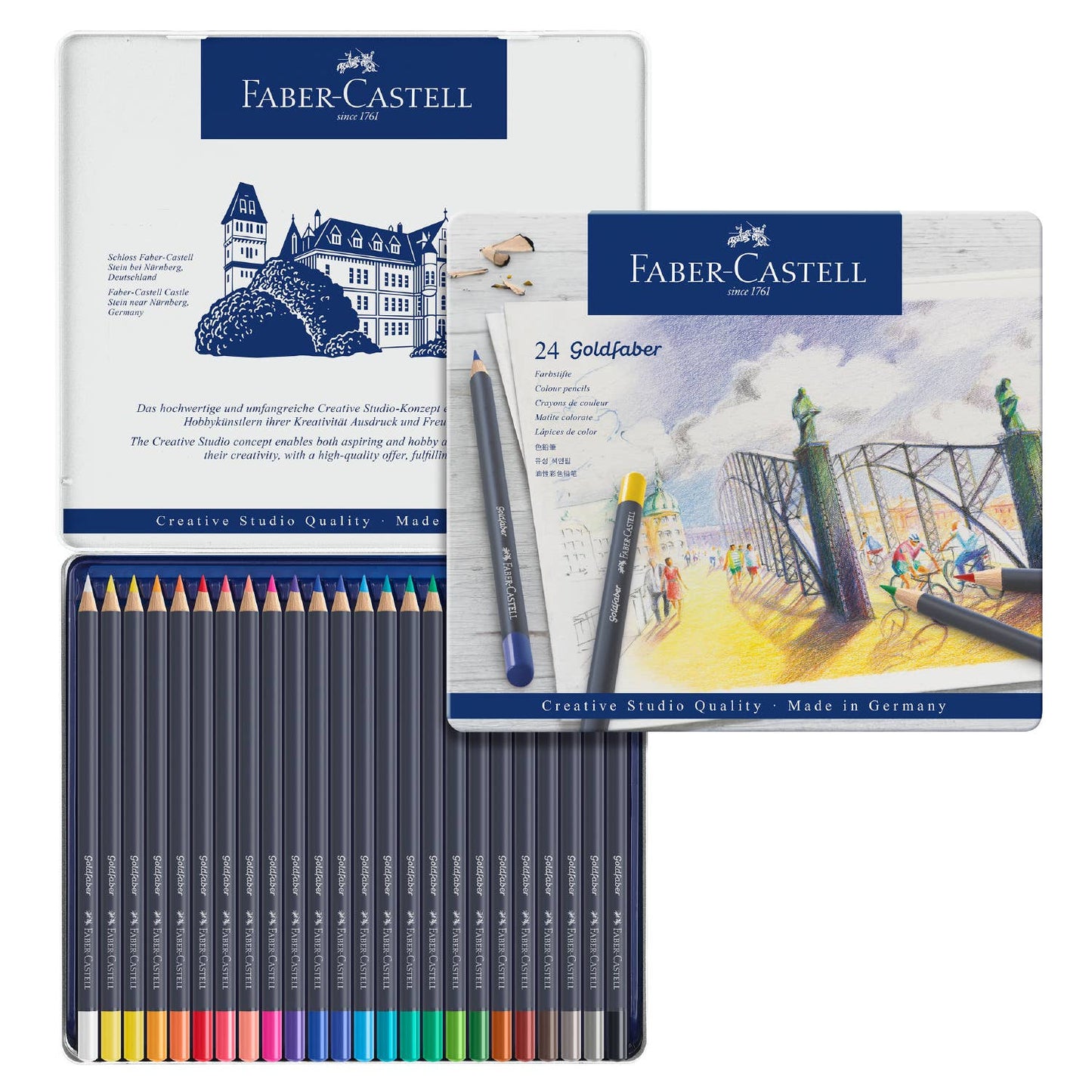 Faber-Castell - Goldfaber Color Pencils - Tin of 24