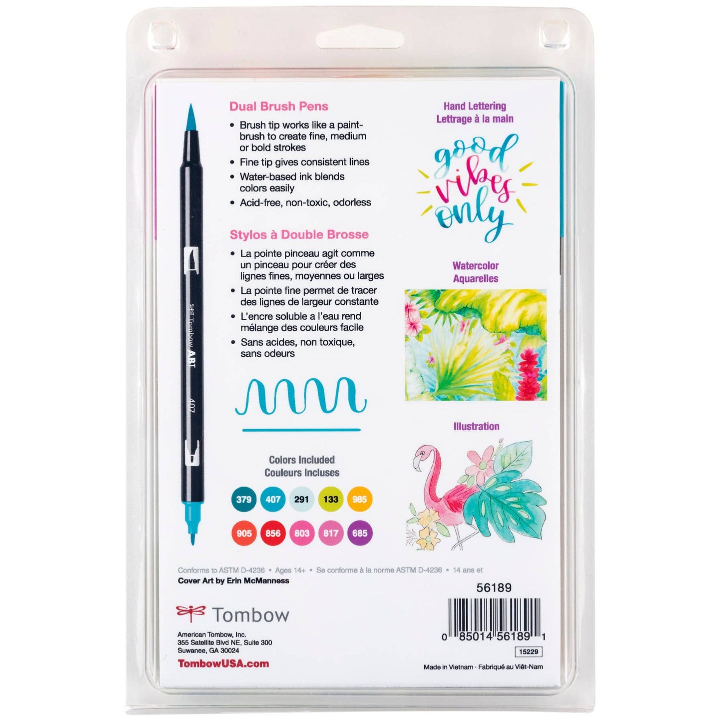 Tombow - Dual Brush Pen Art Markers: Tropical - 10-Pack