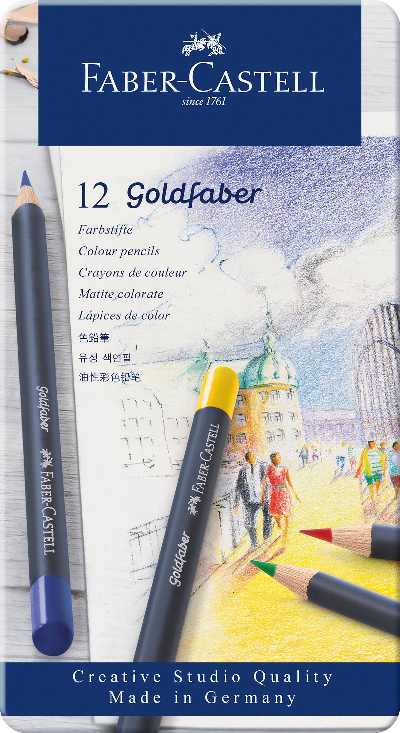 Faber-Castell - Goldfaber Color Pencils - Tin of 12